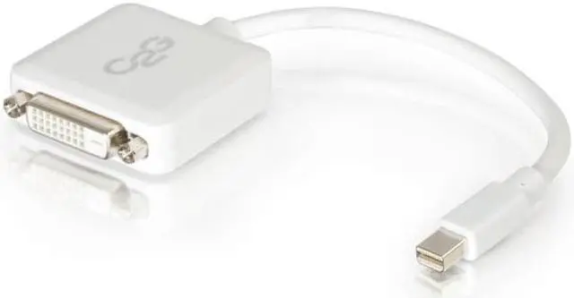 Alt view image 4 of 5 - C2G 54312 C2G 8IN MINI DISPLAYPORT TO DVI ADAPTER MALE TO FEMALE SINGLE LINK DVI-D WHITE -