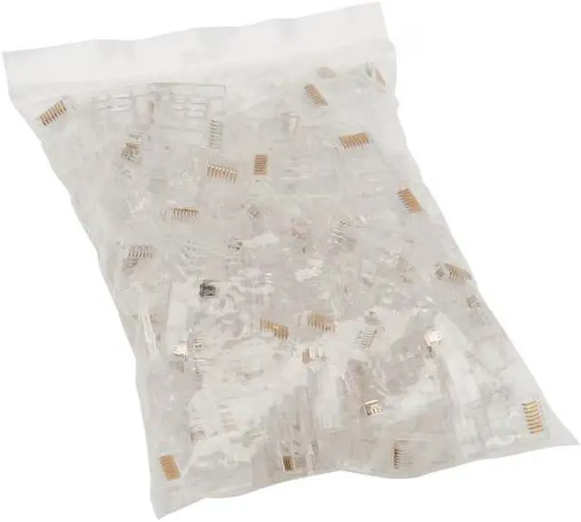 Alt view image 9 of 11 - Tripp Lite Cat6 RJ45 Pass-Through UTP Modular Plug 100 Pack N232100UTP