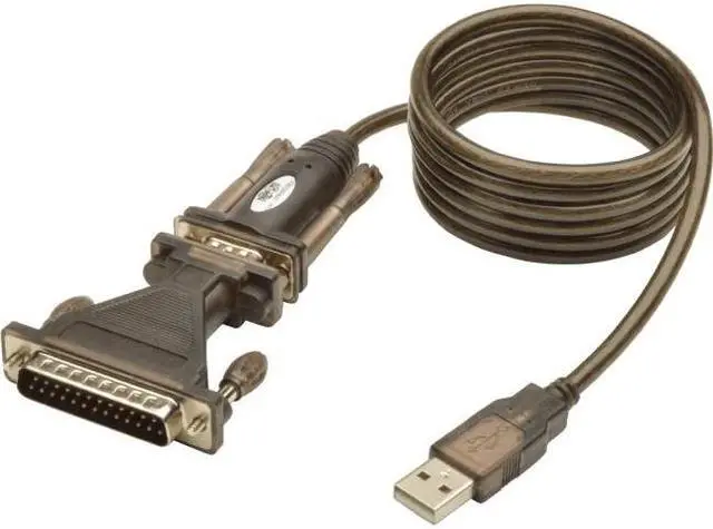 Alt view image 3 of 12 - Tripp Lite U209005DB25 Black USB TO RS232 Cable