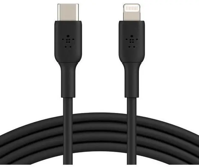 Alt view image 2 of 5 - BELKIN CAA003bt1MBK Black BOOST CHARGE USB-C Cable with Lightning Connector