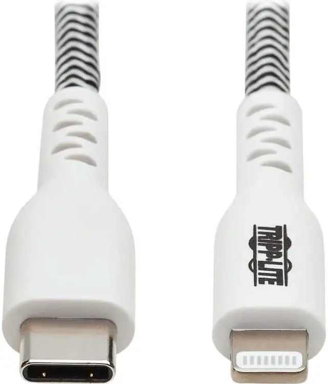 Alt view image 4 of 16 - Tripp Lite M102-006-HD Heavy-Duty USB-C to Lightning Cable M/M 6 ft. M102006HD