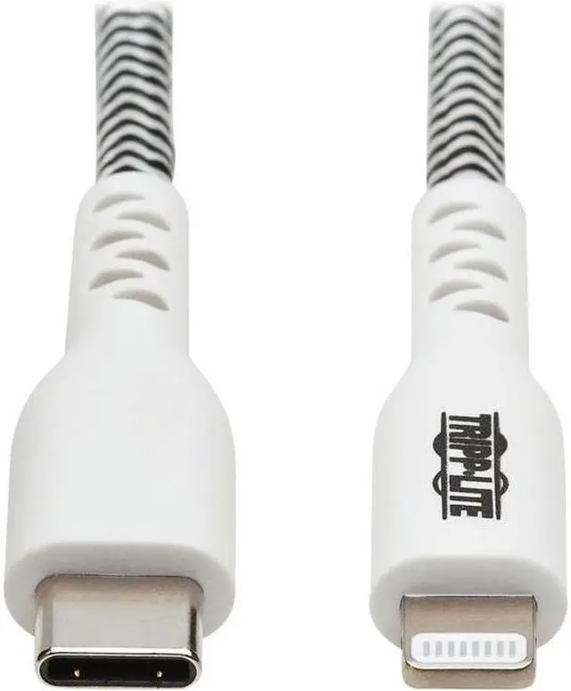 Alt view image 4 of 8 - Tripp Lite M102-003-HD Heavy-Duty USB-C to Lightning Cable M/M 3 ft. M102003HD