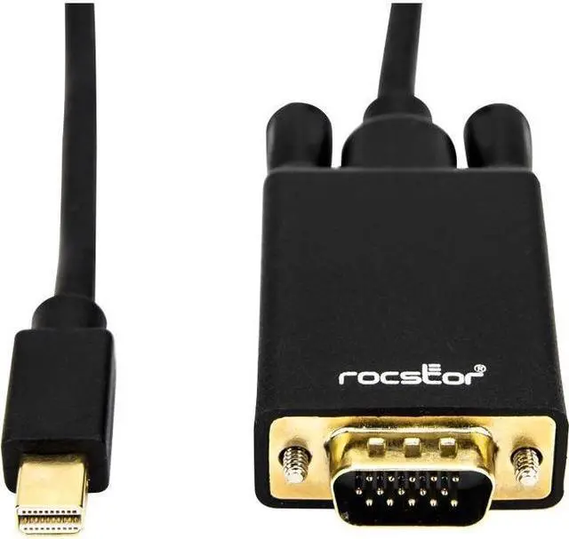 Alt view image 15 of 20 - Rocstor Y10C163-B1 6Ft Mini Displayport To Vga M/M Hd-15 Male Cable Gold Plated