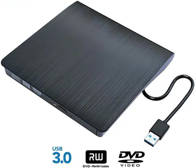 Main image of External Optical CD Drive, USB 3.0 Portable CD/DVD +/-RW Slim DVD/CD ROM Rewriter Burner Reader Player For Laptop Desktop PC dvd burner dvd portatil Windows Linux OS Apple Mac