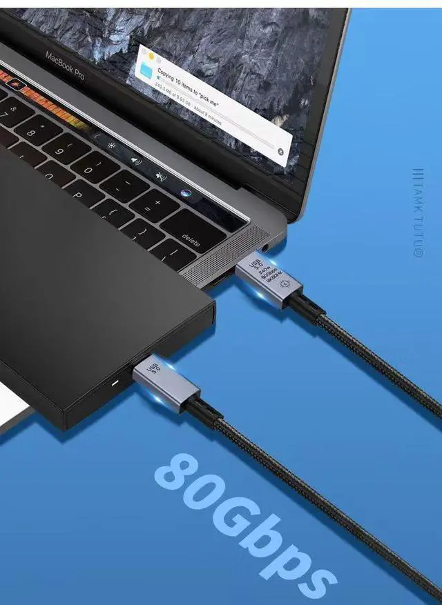 Alt view image 13 of 13 - 240W USB 5.0 Cable 8K 80Gbps For Thunderbolt 5 Fast Charging USB C to C Data Transfer Cable Support 8K Display for laptop 20013-0.5m