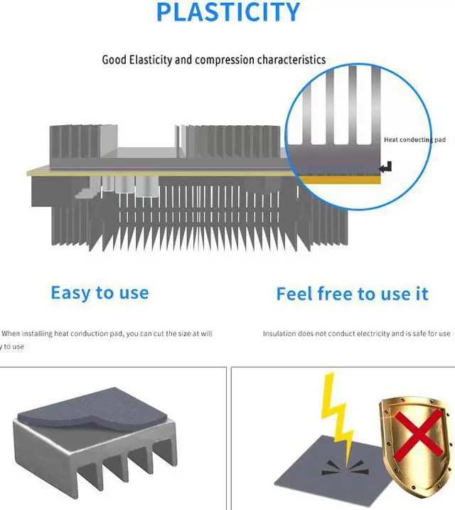 Alt view image 4 of 10 - termlrigtextremeodssetermlpd12.8/mknonondutiveetresistneigtempertureresistnesilionetermlpdsforlptopetsink/gpu/pu/ledooler85x45x0.5mm