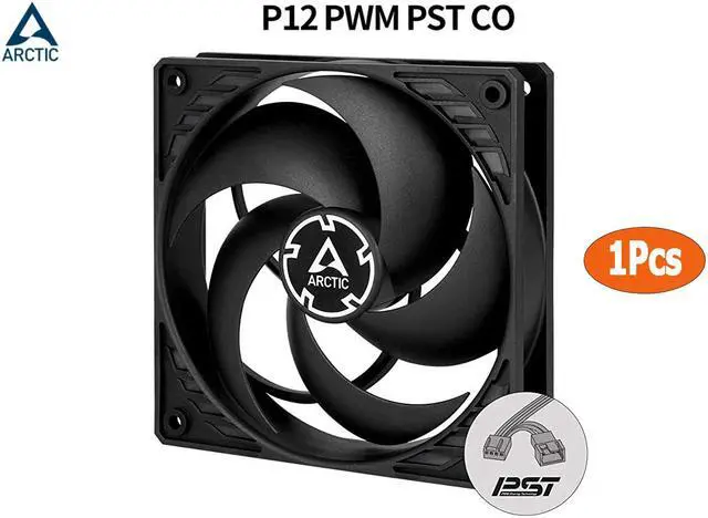 Main image of ARCTIC P12 PWM PST CO - 120 mm Case Fan PWM Sharing Technology (PST) Pressure-optimised Dual Ball Bearing for Computer Heat Dissipation Continuous Operation 200-1800 RPM - Black 1Pack