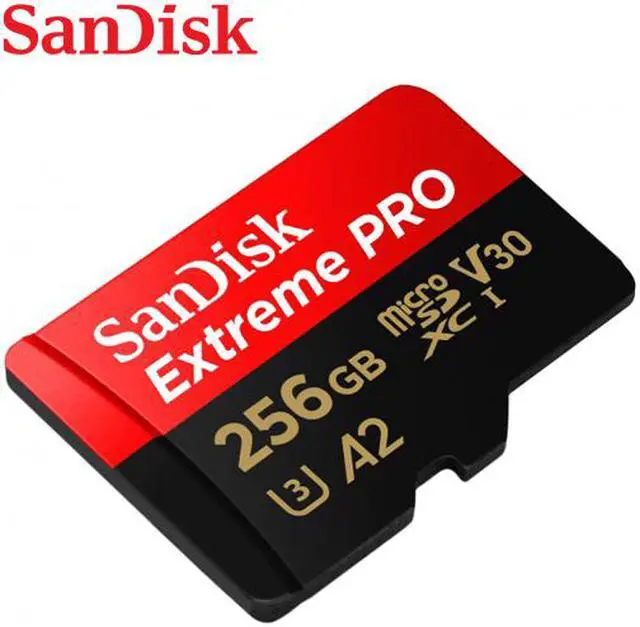 Alt view image 2 of 6 - Sandisk A2 256GB Extreme PRO micro SDHC Card with Adapter W/170MB/s R/90MB/s V30 UHS-I U3