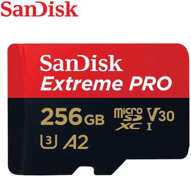Main image of Sandisk A2 256GB Extreme PRO micro SDHC Card with Adapter W/170MB/s R/90MB/s V30 UHS-I U3