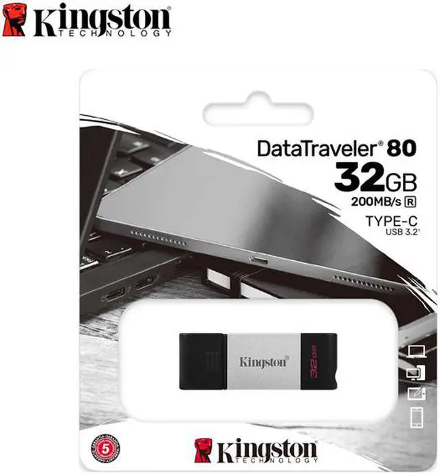 Alt view image 7 of 20 - 32GB USB-C 3.2 DATATRAVELER 80