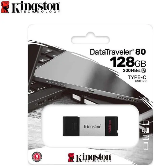 Alt view image 8 of 18 - KINGSTON 128GB USB-C 3.2 DATATRAVELER 80