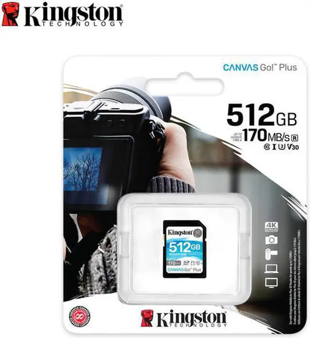 Alt view image 2 of 4 - Kingston Canvas Go! Plus 512 Gb Class 10/Uhs-I (U3) Sdxc
