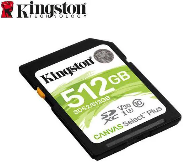 Alt view image 3 of 12 - Kingston - SDS2/512GB - Kingston Canvas Select Plus 512 GB Class 10/UHS-I (U3) SDXC - 100 MB/s Read - 85 MB/s Write -