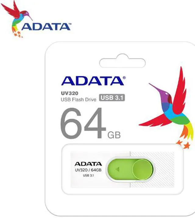 Alt view image 4 of 4 - ADATA 64GB UV320 USB 3.1 Flash Drive (AUV320-64G-RWHGN)