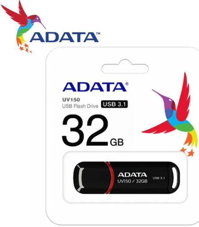 Alt view image 5 of 5 - ADATA 32GB UV150 Snap-on Cap USB 3.0 Flash Drive (AUV150-32G-RBK)
