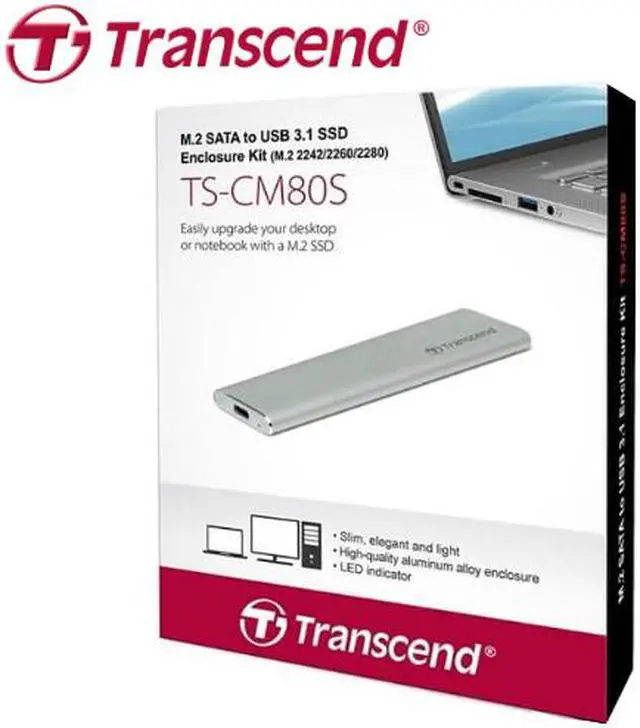 Alt view image 5 of 9 - Transcend M.2 SSD Enclosure Kit Model TS-CM80S
