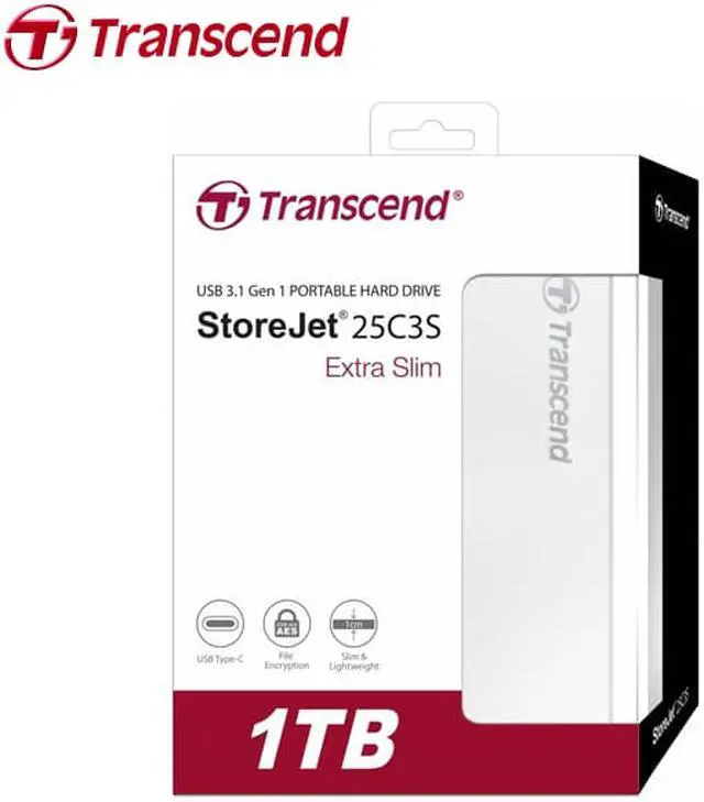Alt view image 4 of 4 - Transcend 1TB StoreJet External Hard Drive 2.5" (TS1TSJ25C3S)
