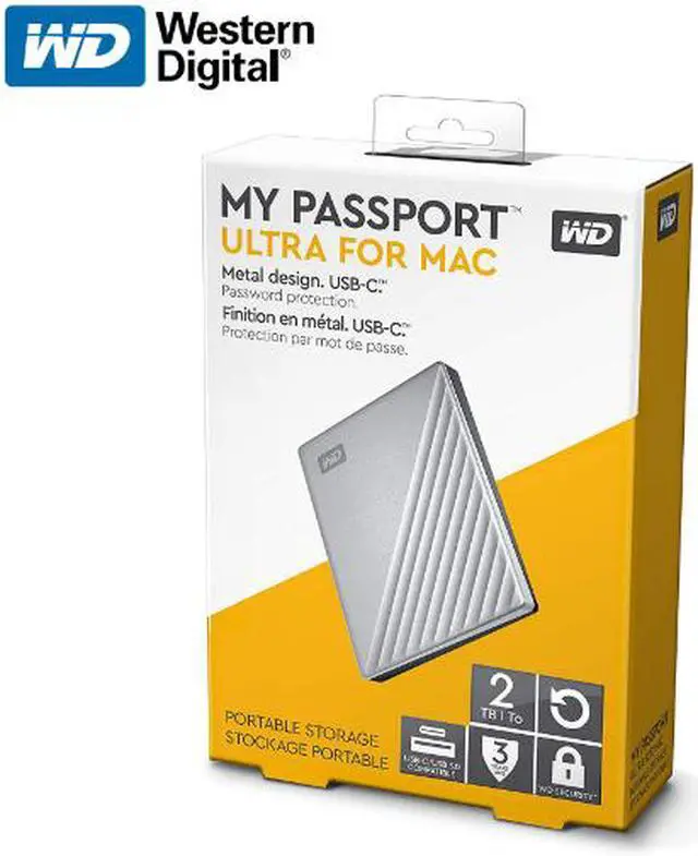 Alt view image 8 of 8 - WD 2TB Silver My Passport Ultra Portable Storage External Hard Drive USB-C for PC/Windows (WDBC3C0020BSL-WESN)
