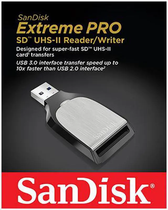 Alt view image 7 of 15 - SanDisk Extreme PRO SD UHS-II Card Reader/Writer USB Type-A