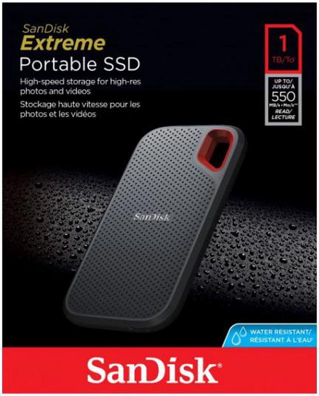 Alt view image 8 of 7 - SanDisk 1TB Extreme Portable External SSD - Up to 550 MB/s - USB-C, USB 3.1 - SDSSDE60-1T00-G25