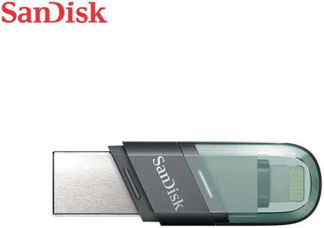 Alt view image 6 of 15 - SanDisk SDIX90N-256G-GN6NE MAI 256GB USB 3.1 Lightning iXpand Flash Drive Flip Silver/Blue