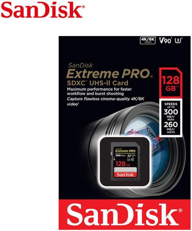 Alt view image 8 of 8 - SanDisk 128GB Extreme Pro SDXC UHS-II Memory Card, Speed Up to 300MB/s (SDSDXDK-128G-GN4IN)