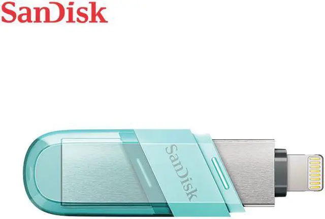 Alt view image 2 of 6 - SanDisk 64GB iXpand Flash Drive Flip USB 3.1 Gen 1 USB Type-A & Lightning (SDIX90N-064G-GN6NK)