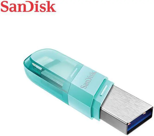Alt view image 4 of 6 - SanDisk 64GB iXpand Flash Drive Flip USB 3.1 Gen 1 USB Type-A & Lightning (SDIX90N-064G-GN6NK)