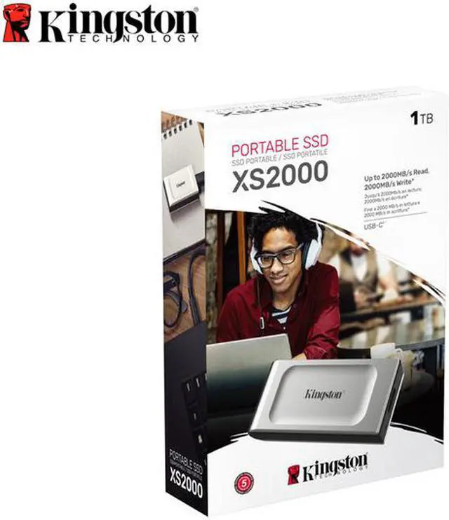 Alt view image 6 of 20 - Kingston XS2000 1TB USB 3.2 Gen 2x2 Type-C External Solid State Drive