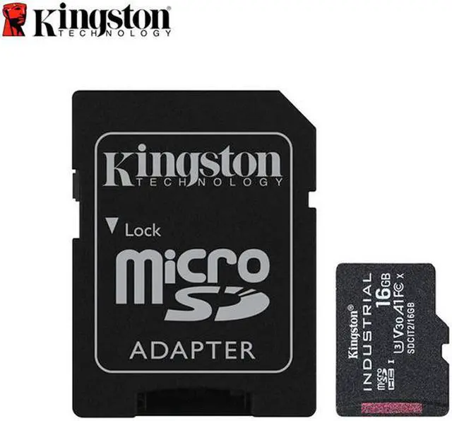 Alt view image 5 of 20 - Kingston 16GB Industrial microSD UHS-I U3 V30 A1 Memory Card, Includes SD adapter SDCIT2/16GB