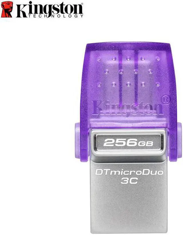 Alt view image 2 of 20 - Kingston 256GB DataTraveler microDuo 3C USB Flash Drive USB Type-C and Type-A Flash Drive