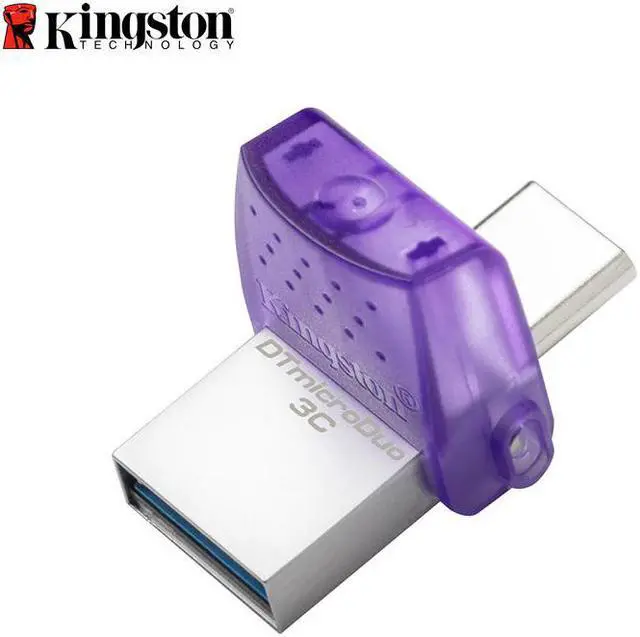Alt view image 4 of 20 - Kingston 256GB DataTraveler microDuo 3C USB Flash Drive USB Type-C and Type-A Flash Drive