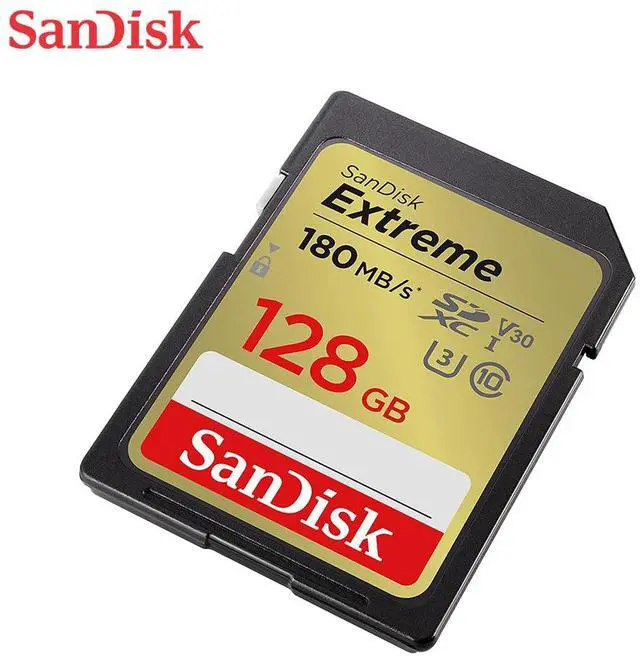 Alt view image 3 of 10 - SanDisk 128GB Extreme SDXC UHS-I/U3 Class 10 V30 Memory Card, Speed Up to 180MB/s (SDSDXVA-128G-GNCIN)
