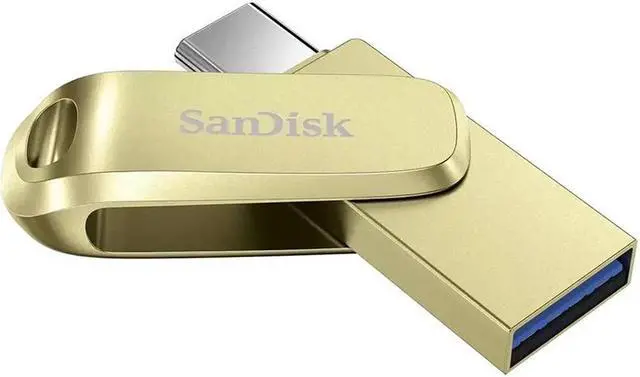Alt view image 3 of 12 - SanDisk 512GB Ultra Dual Drive Luxe USB Type-C  USB 3.2 Gen 1 Flash Drive [GOLD] SDDDC4-512G-G46GD