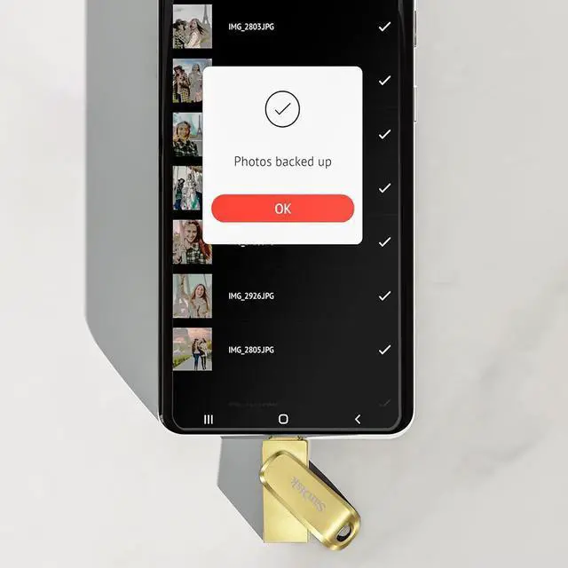 Alt view image 6 of 12 - SanDisk 512GB Ultra Dual Drive Luxe USB Type-C  USB 3.2 Gen 1 Flash Drive [GOLD] SDDDC4-512G-G46GD