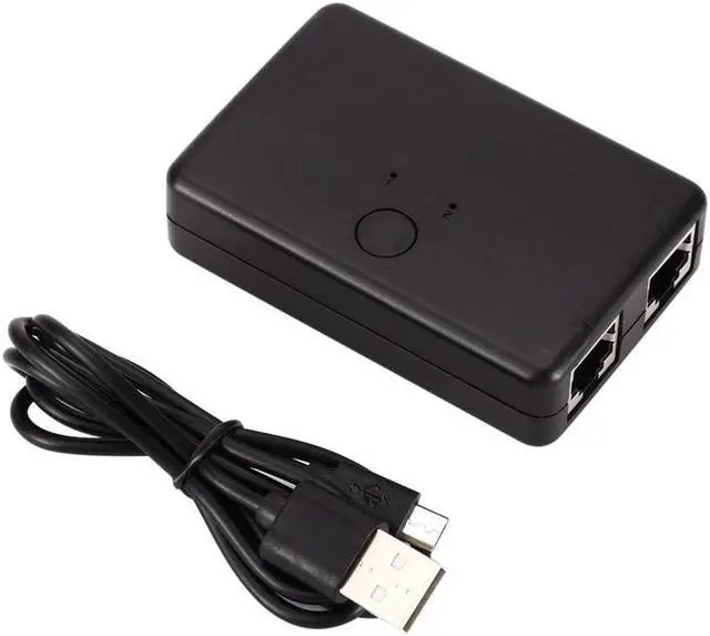 Main image of 2 Port Rj45 Lan Hub Network Switch Box Computer Ethernet Internet Adapter Rj45 Splitter Switch