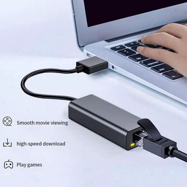 Alt view image 4 of 5 - 3.0 to 10/100/1000 Gigabit Ethernet Internet Adapter for Nintendo Switch, Chromebook,Windows 10, 8.1,Mac OS,Chipset