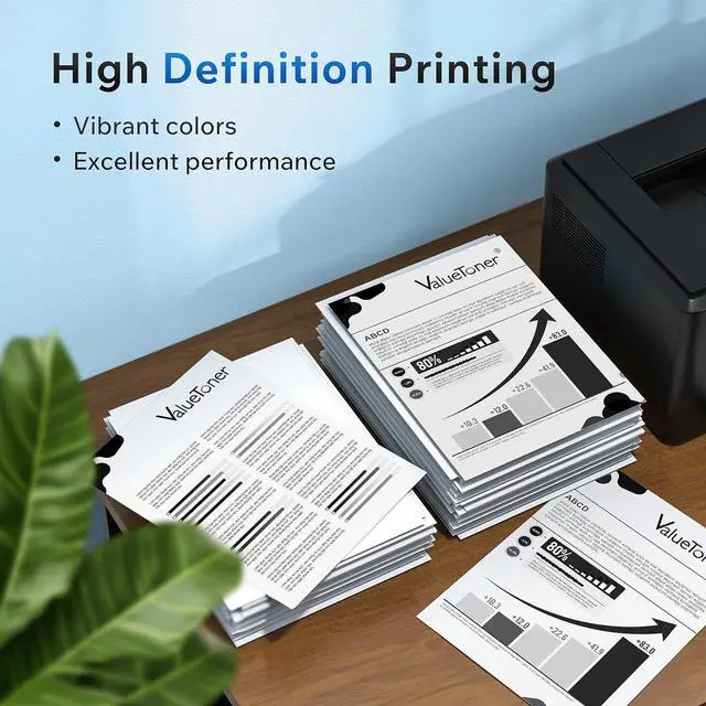 Alt view image 3 of 6 - Valuetoner 58A Toner (with Chip) Compatible for HP 58A Toner Cartridge Black CF258A for HP 58X CF258X Work with HP Laserjet Pro MFP M428fdw M404dn M404n M404dw M428fdn M430f M406dn Printer (2-Black)