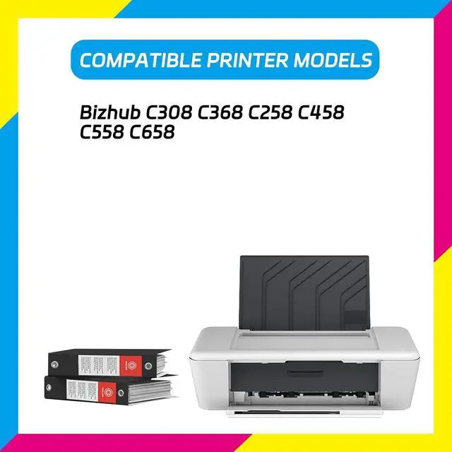 Alt view image 2 of 7 - DR313 Drum Unit Compatible for Konica Minolta Bizhub C308 C368 C258 C458 C558 C658 Printers, High Yield 80000 Pages, with Chip High-Definition Printing (Yellow)
