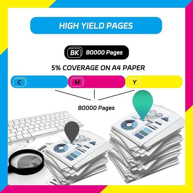 Alt view image 3 of 7 - FC-30PK Developer Unit Compatible for Toshiba E-Studio 305CS 305CP 306CS Printers, High Yield 80000 Pages, with Chip High-Definition Printing (4-Pack BK/C/M/Y)