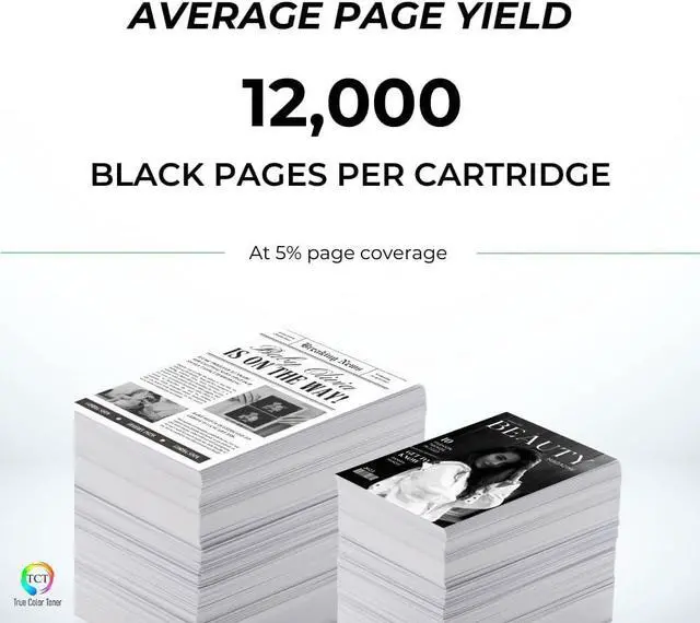 Alt view image 3 of 6 - TCT TN810XL Black Toner Cartridge - Compatible Replacement for Brother TN-810XL Black High Yield Works with Brother HLL9410CDN L9430CDN EX470W MFCL9610CDN L9630CDN Printers (12,000 Pages)