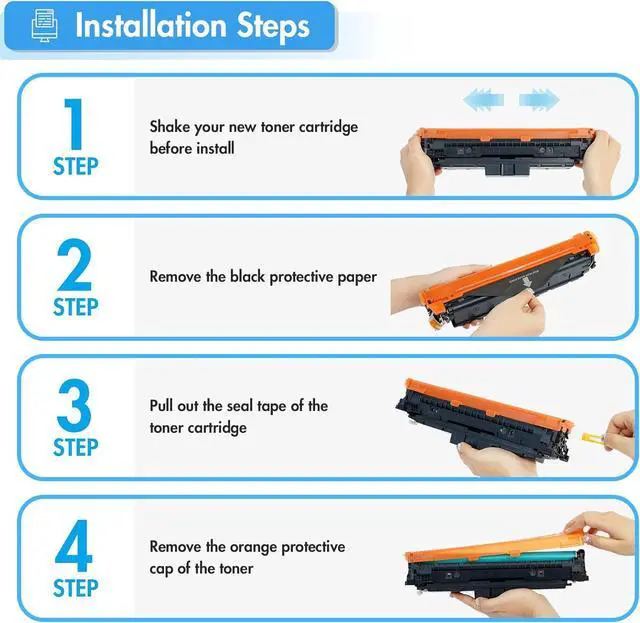 Alt view image 4 of 7 - 069 Toner Cartridge Set 069H MF753Cdw Compatible Replacement for Canon 069 Toner Cartridge Set 069H for Canon imageCLASS MF753Cdw MF751Cdw LBP674Cdw Printer Ink B/C/Y/M 4 Pack