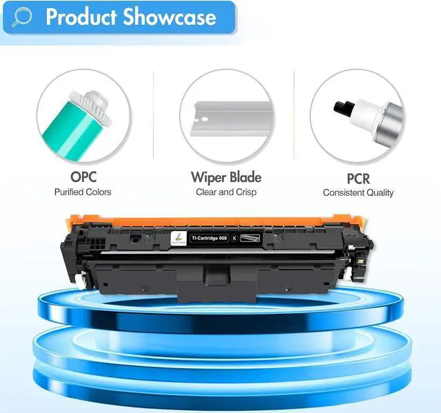 Alt view image 6 of 7 - 069 Toner Cartridge Set 069H MF753Cdw Compatible Replacement for Canon 069 Toner Cartridge Set 069H for Canon imageCLASS MF753Cdw MF751Cdw LBP674Cdw Printer Ink B/C/Y/M 4 Pack
