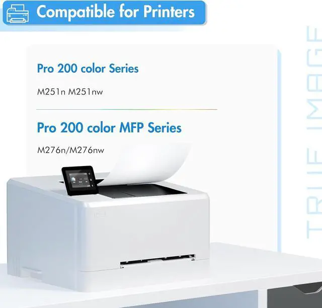 Alt view image 2 of 7 - TRUE IMAGE Compatible Toner Cartridge Replacement for HP 131A 131X Laserjet Pro 200 Color M251nw M251n MFP M276nw M276n CF210X CF210A CF211A CF212A CF213A Printer (Black Cyan Yellow Magenta, 5-Pack)