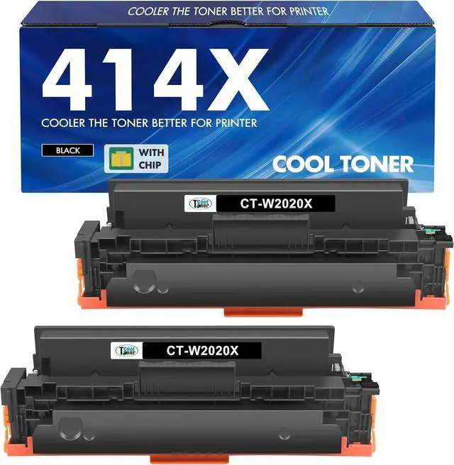 Main image of 414X Black Toner Cartridge Compatible Replacement for HP 414X 414A W2020X W2020A for HP Color Pro MFP M479fdw M454dw M479fdn M479dw M454dn M479 M454 Printer Ink (Black, 2Pack)