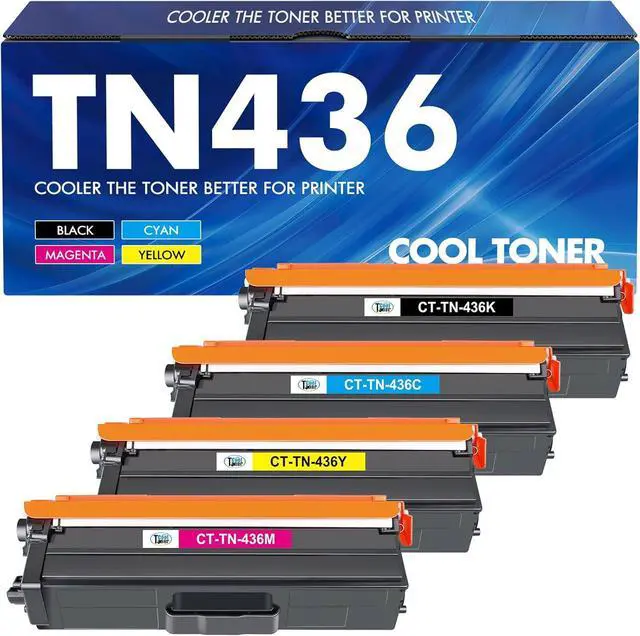 Main image of TN436 TN-436 Toner Cartridge Compatible for Brother TN436 TN 436 TN-436 TN436bk Toner Cartridge Brother MFC-L8900CDW HL-L8360CDW HL-L8360CDWT HL-L9310CDW MFC-L9570CDW Printer (BCYM, 4 Pack)