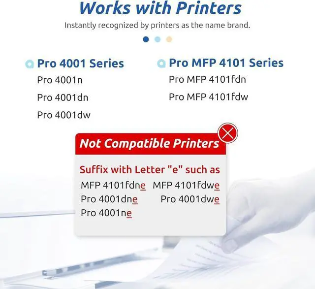 Alt view image 2 of 7 - INK E-SALE 148X 148A Toner Cartridge Black (with Chip) High Yield Compatible Replacement for HP 148A 148X W1480A W1480X for HP Laserjet Pro 4001n 4001dn 4001dw MFP 4101fdn 4101fdw Printer (1 Pack)