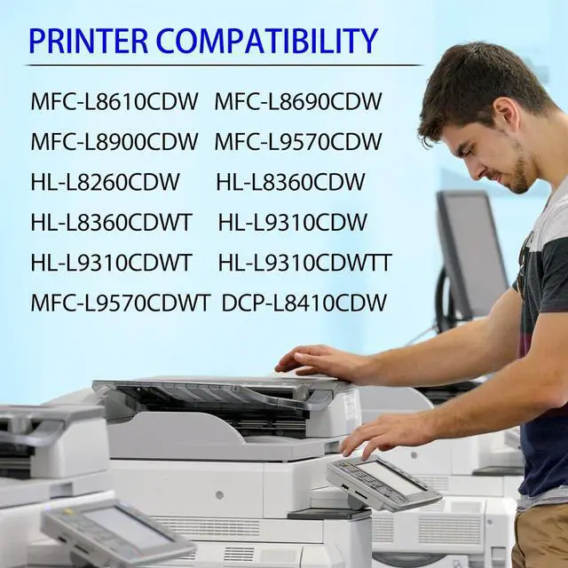 Alt view image 3 of 7 - TN433 TN436 Toner Cartridge Replacement Compatible for Brother TN-436 TN-433 TN-431 Work with HL-L8260CDW HL-L8360CDW MFC-L8610CDW MFC-L8900CDW HL-L9310CDW Printer (Black,Yellow,Cyan,Magenta 4 Pack)
