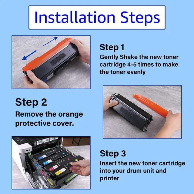 Alt view image 6 of 7 - TN433 TN436 Toner Cartridge Replacement Compatible for Brother TN-436 TN-433 TN-431 Work with HL-L8260CDW HL-L8360CDW MFC-L8610CDW MFC-L8900CDW HL-L9310CDW Printer (Black,Yellow,Cyan,Magenta 4 Pack)