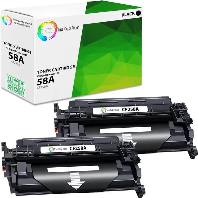 Main image of TCT 58A Toner Cartridge 2 Pack - Compatible Replacement for HP 58A CF258A Black Works with HP Laserjet Pro MFP M428fdw M428fdn, M404n M404dn Printers (3,000 Pages)